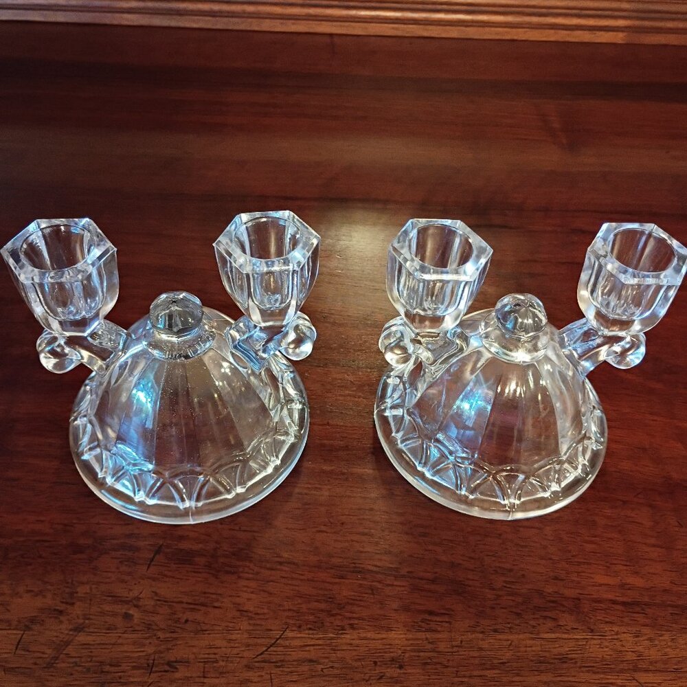 Glass, candle holder, Dual, Set of 2